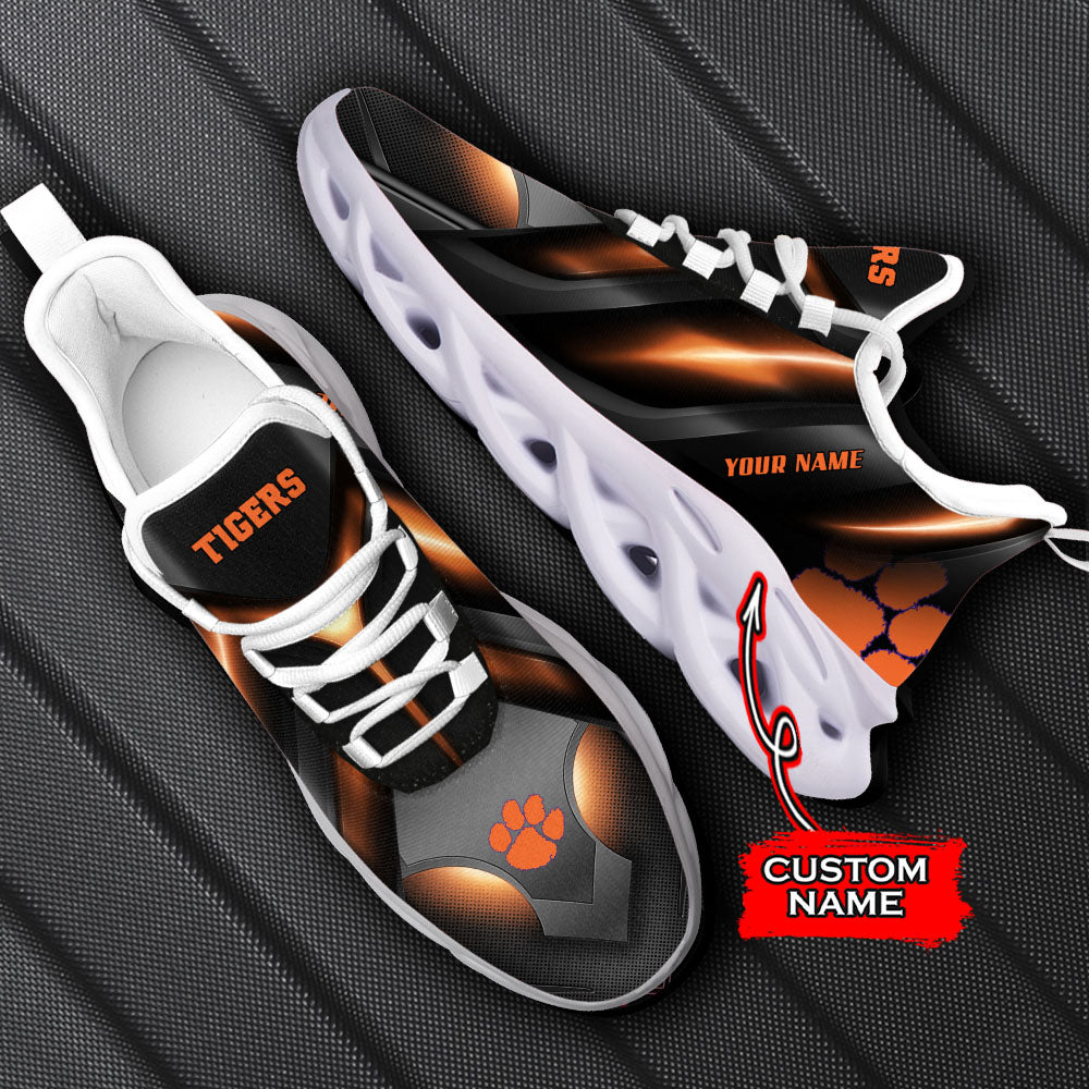 Ideafootwear Clemson Tigers NCAA Max Soul Shoes Sneakers For Men And Women