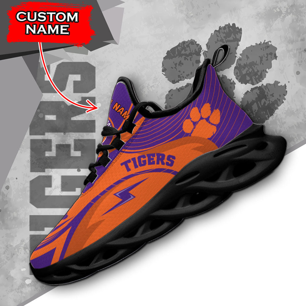 Ideafootwear Clemson Tigers NCAA Max Soul Shoes Sneakers For Men And Women