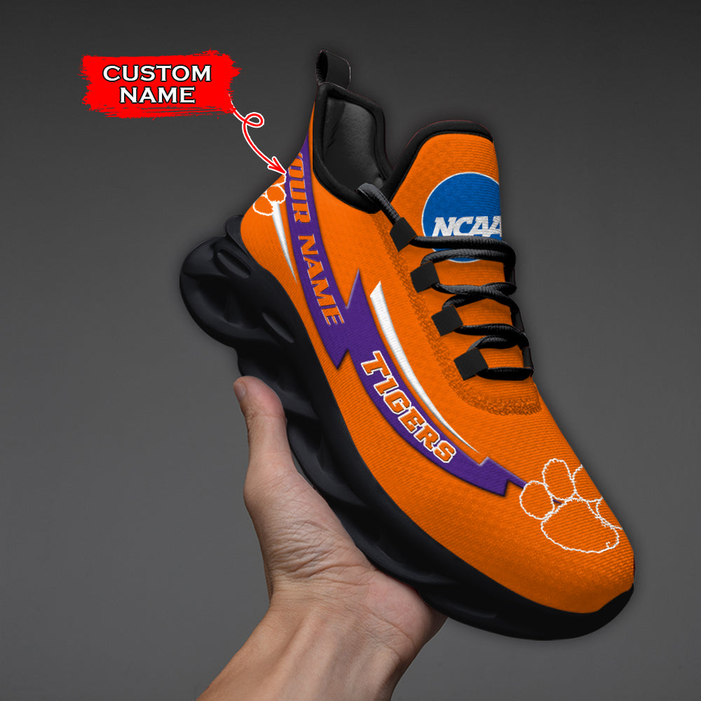 Ideafootwear Clemson Tigers NCAA Max Soul Shoes Sneakers For Men And Women