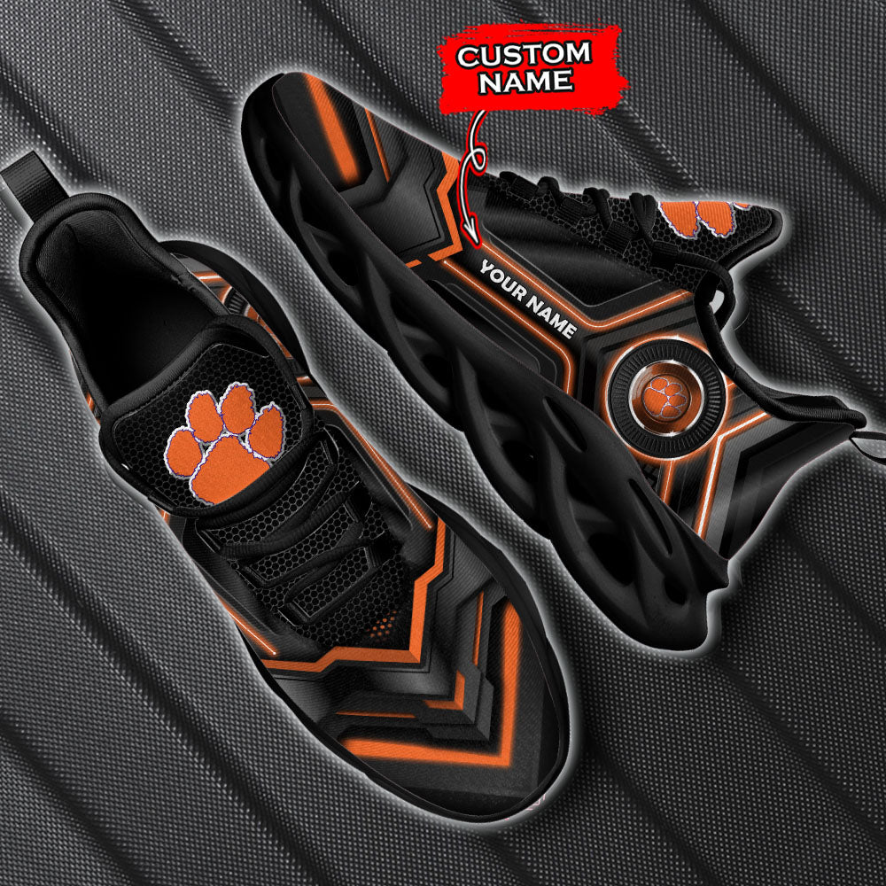 Ideafootwear Clemson Tigers NCAA Max Soul Shoes Sneakers For Men And Women