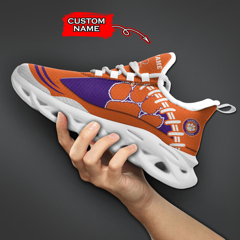 Ideafootwear Clemson Tigers NCAA Max Soul Shoes Sneakers For Men And Women