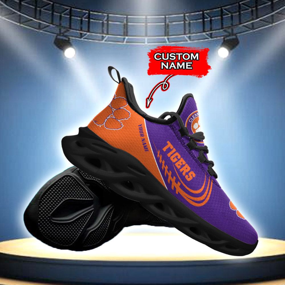 Ideafootwear Clemson Tigers NCAA Max Soul Shoes Sneakers For Men And Women