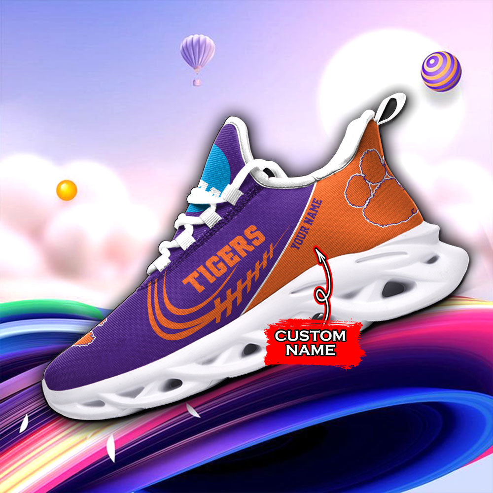 Ideafootwear Clemson Tigers NCAA Max Soul Shoes Sneakers For Men And Women