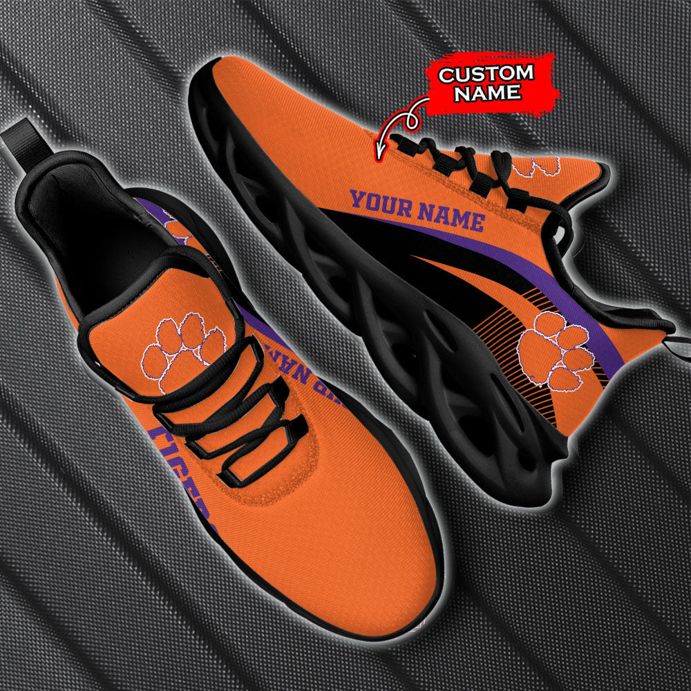 Ideafootwear Clemson Tigers NCAA Max Soul Shoes Sneakers For Men And Women