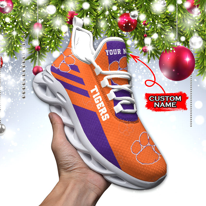 Ideafootwear Clemson Tigers NCAA Max Soul Shoes Sneakers For Men And Women
