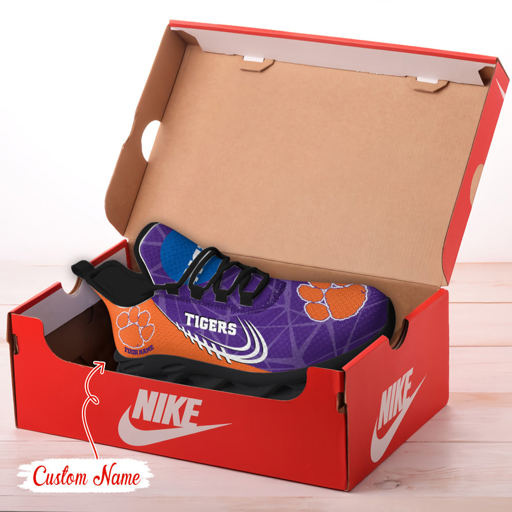Ideafootwear Clemson Tigers NCAA Max Soul Shoes Sneakers For Men And Women