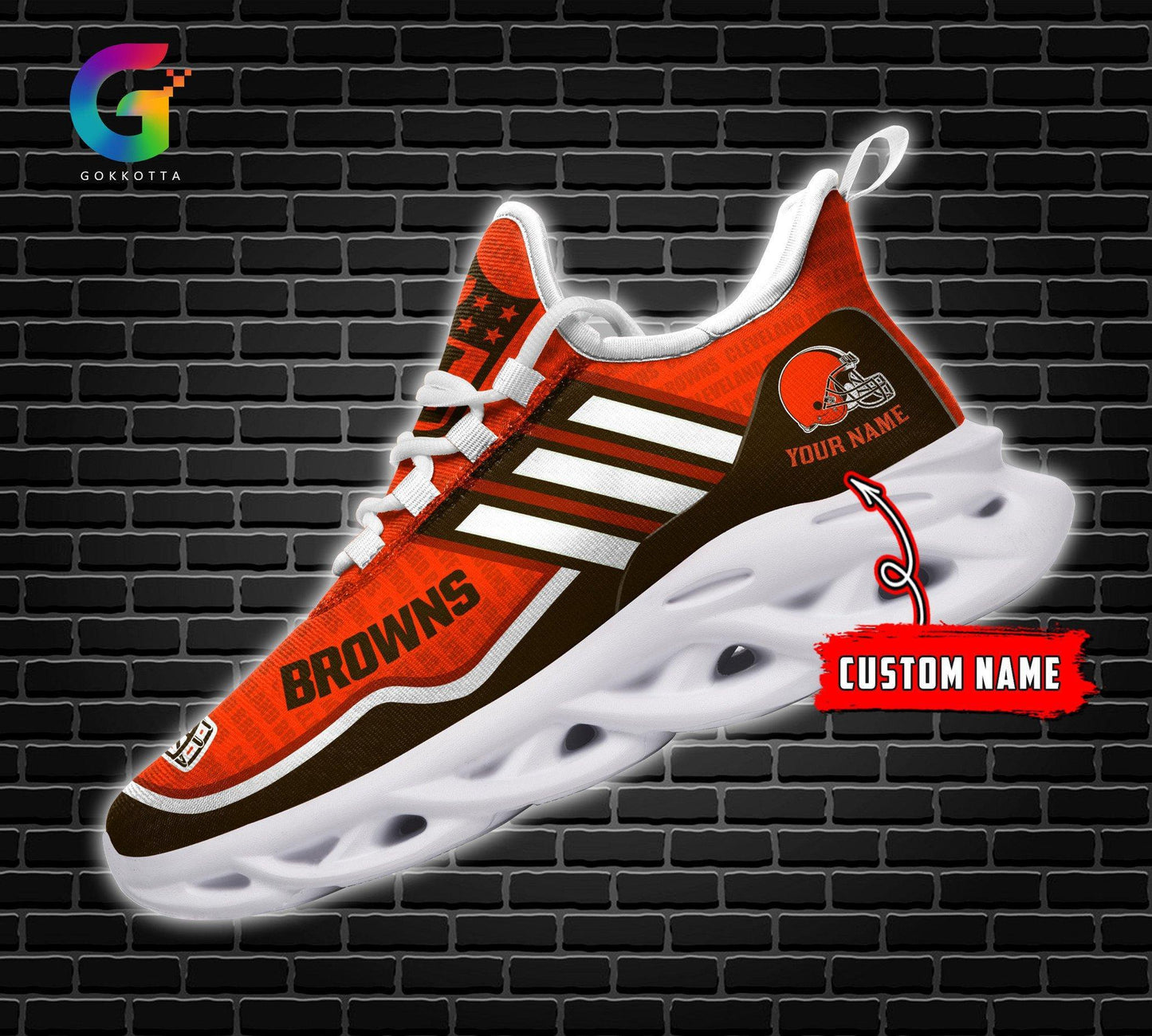 Ideafootwear Cleveland Browns Max Soul Shoes Sneakers For Men And Women