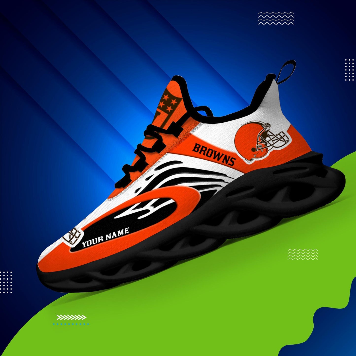 Ideafootwear Cleveland Browns Max Soul Shoes Sneakers For Men And Women