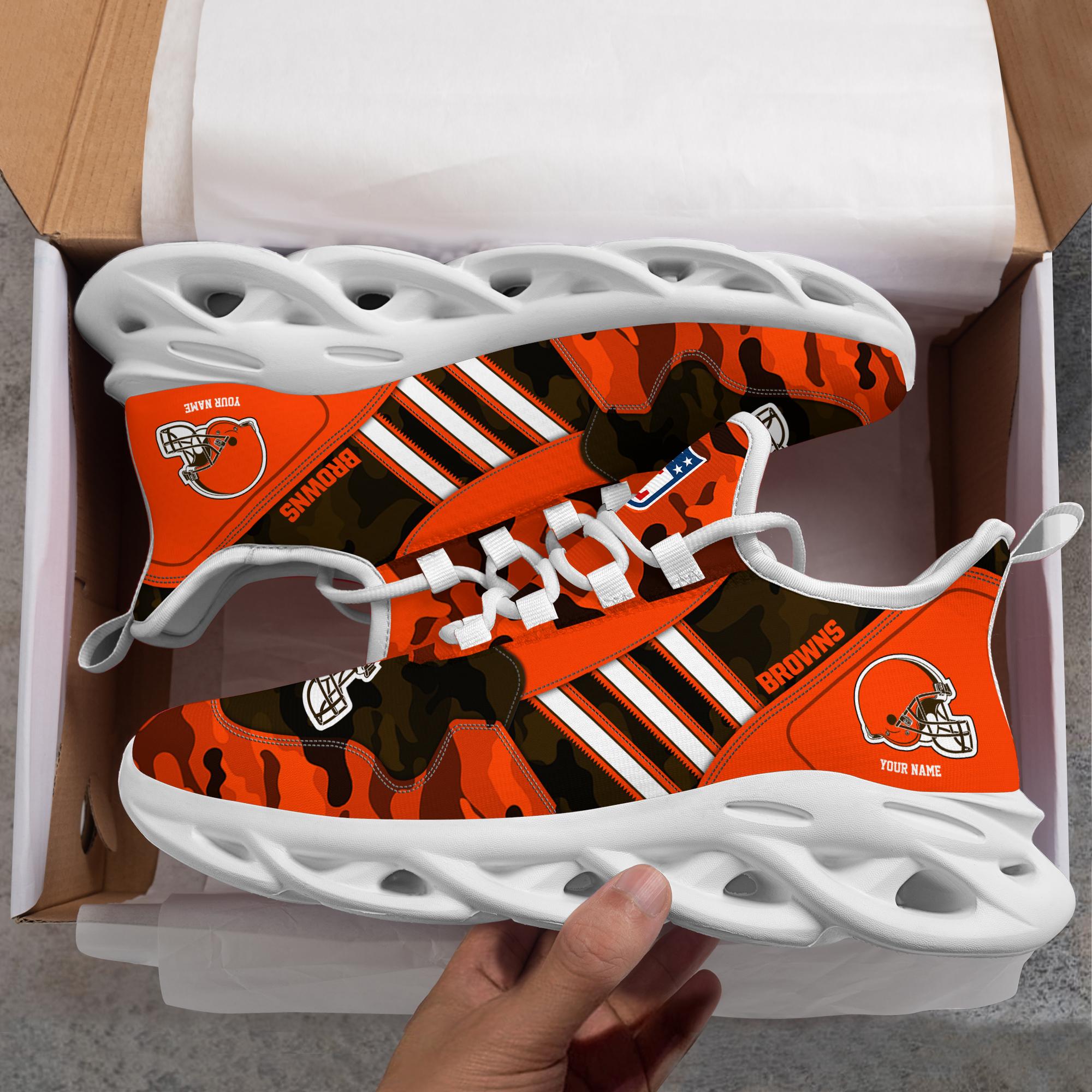 Ideafootwear Cleveland Browns Max Soul Shoes Sneakers For Men And Women
