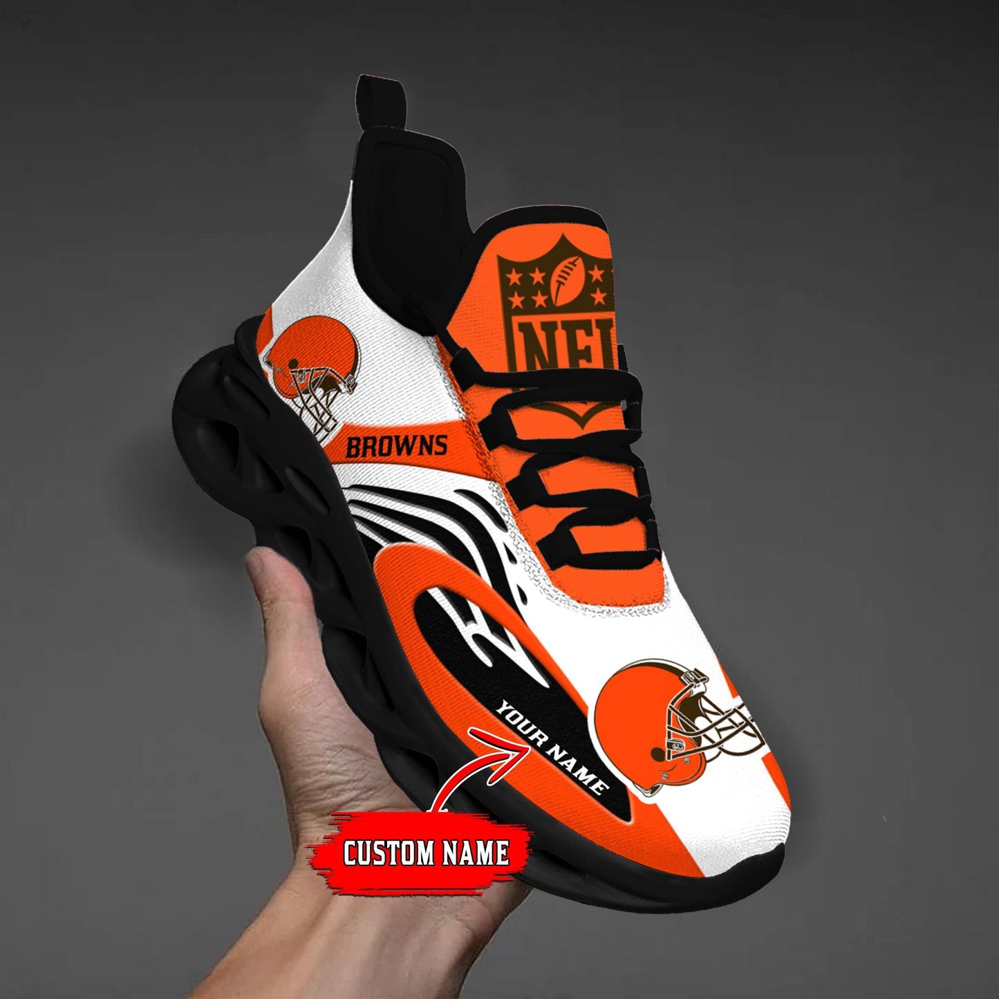 Ideafootwear Cleveland Browns Max Soul Shoes Sneakers For Men And Women