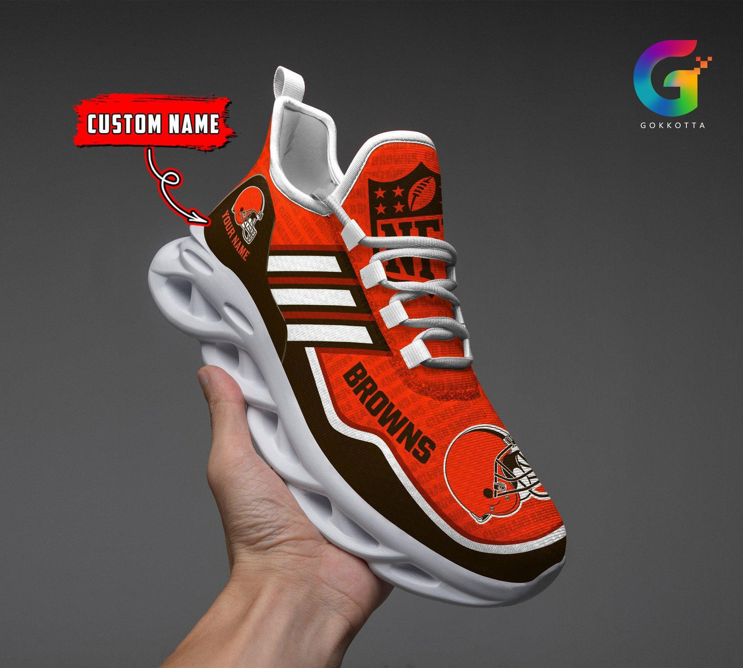 Ideafootwear Cleveland Browns Max Soul Shoes Sneakers For Men And Women