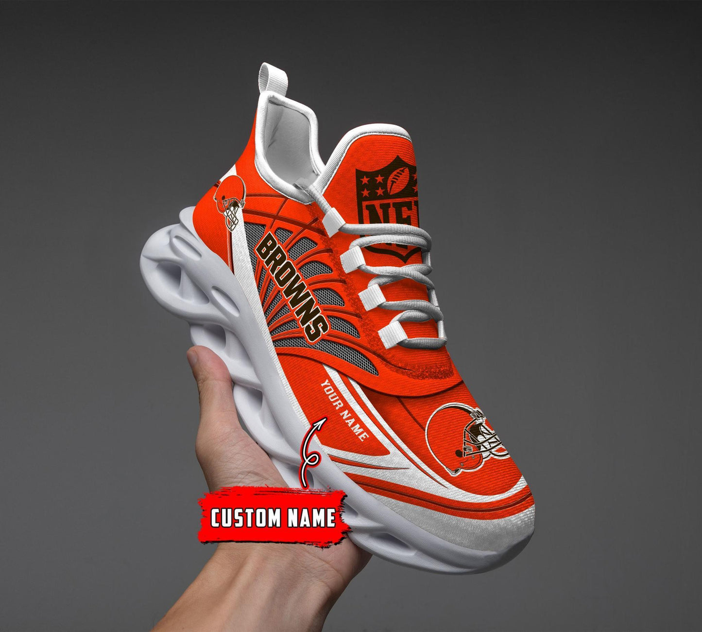 Ideafootwear Cleveland Browns Max Soul Shoes Sneakers For Men And Women