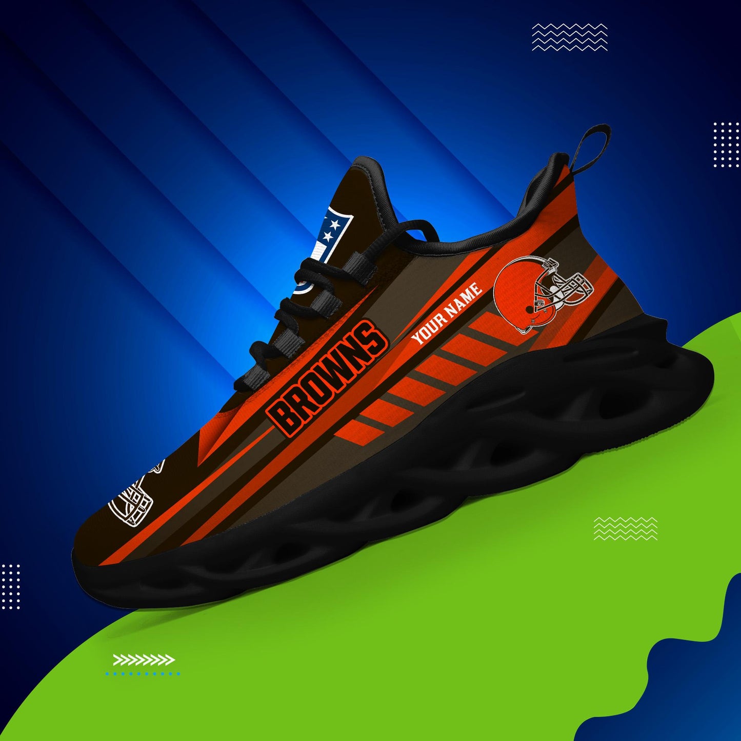 Ideafootwear Cleveland Browns Max Soul Shoes Sneakers For Men And Women