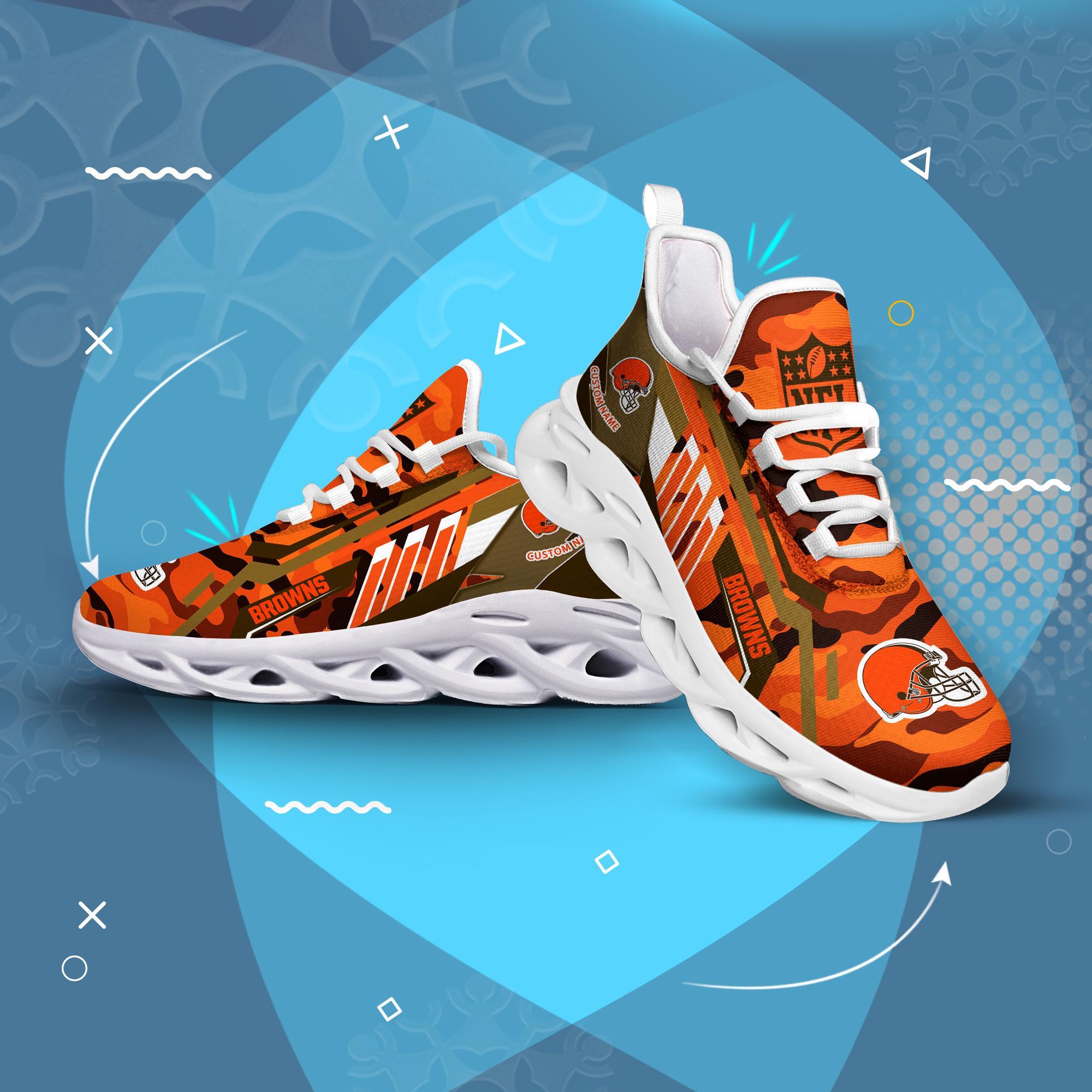 Ideafootwear Cleveland Browns Max Soul Shoes Sneakers For Men And Women