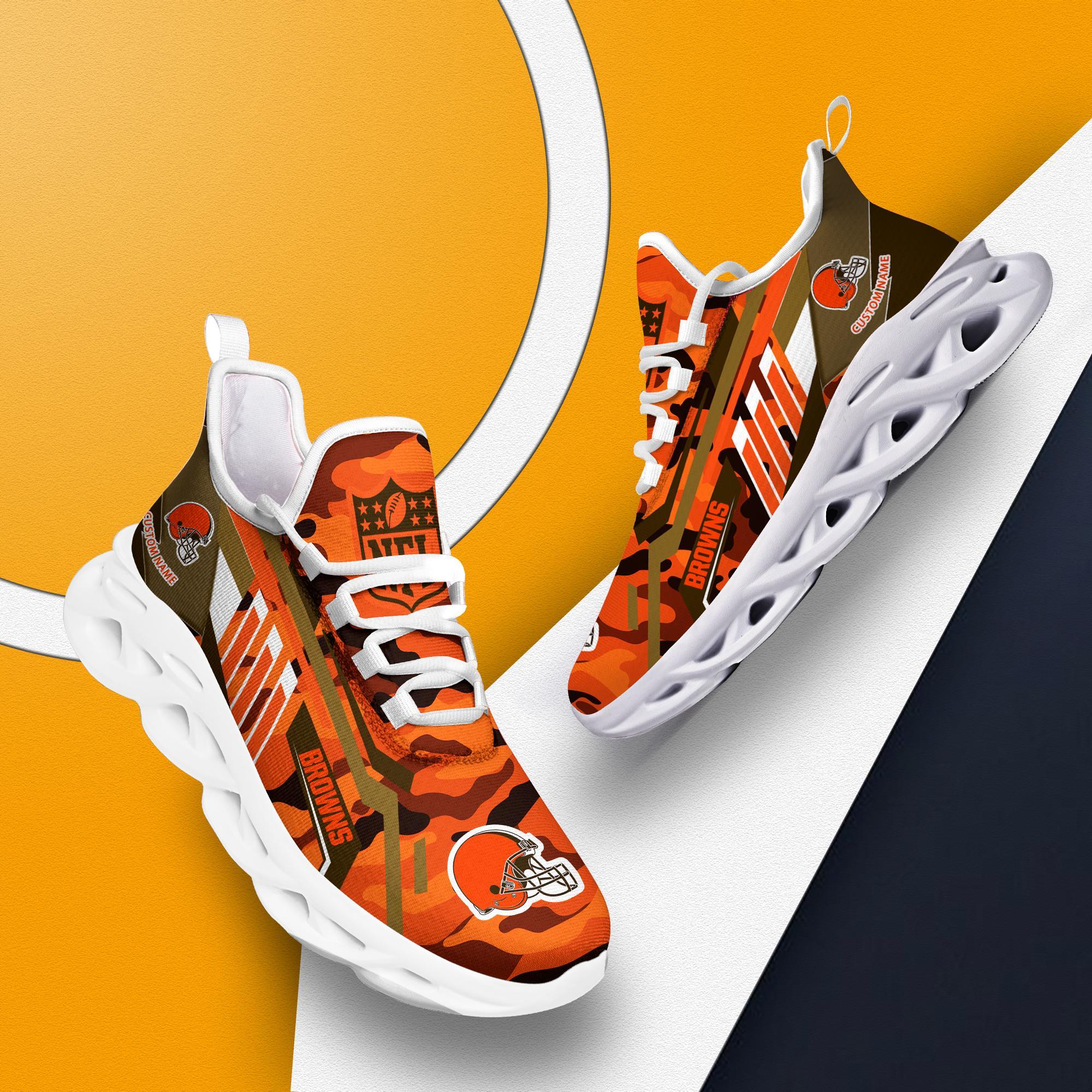 Ideafootwear Cleveland Browns Max Soul Shoes Sneakers For Men And Women