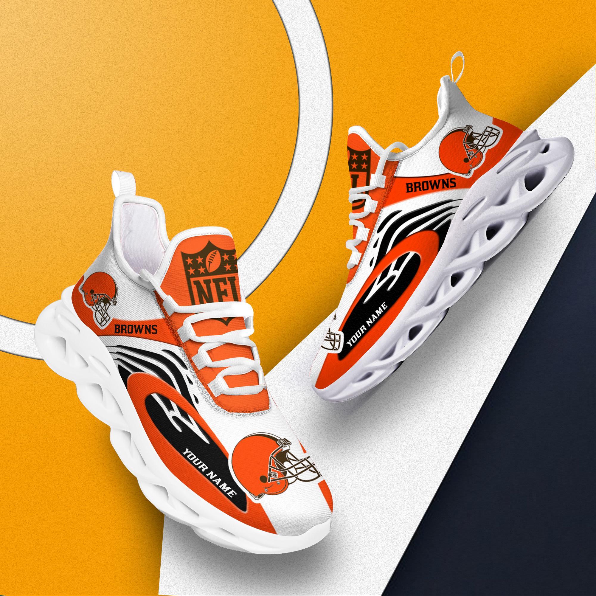 Ideafootwear Cleveland Browns Max Soul Shoes Sneakers For Men And Women