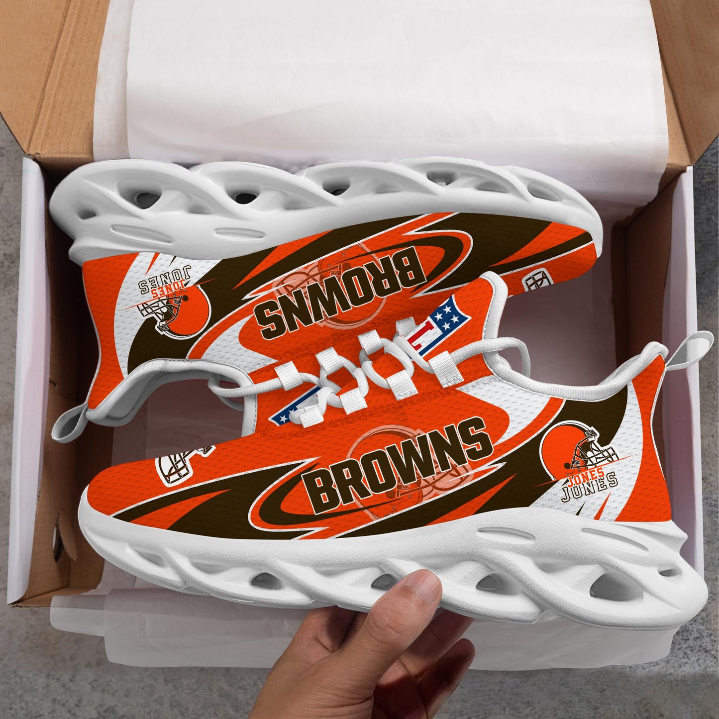 Ideafootwear Cleveland Browns Max Soul Shoes Sneakers For Men And Women