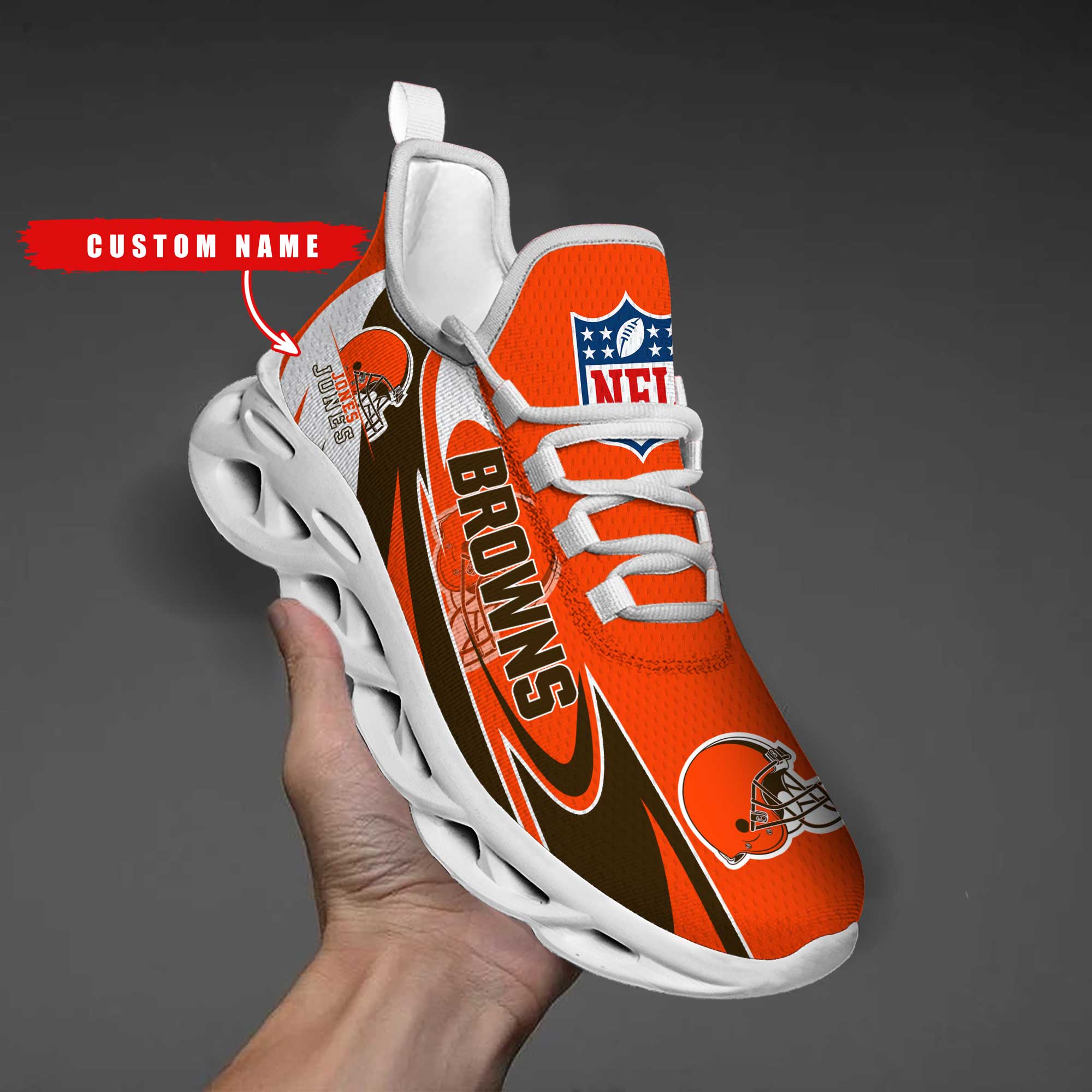 Ideafootwear Cleveland Browns Max Soul Shoes Sneakers For Men And Women