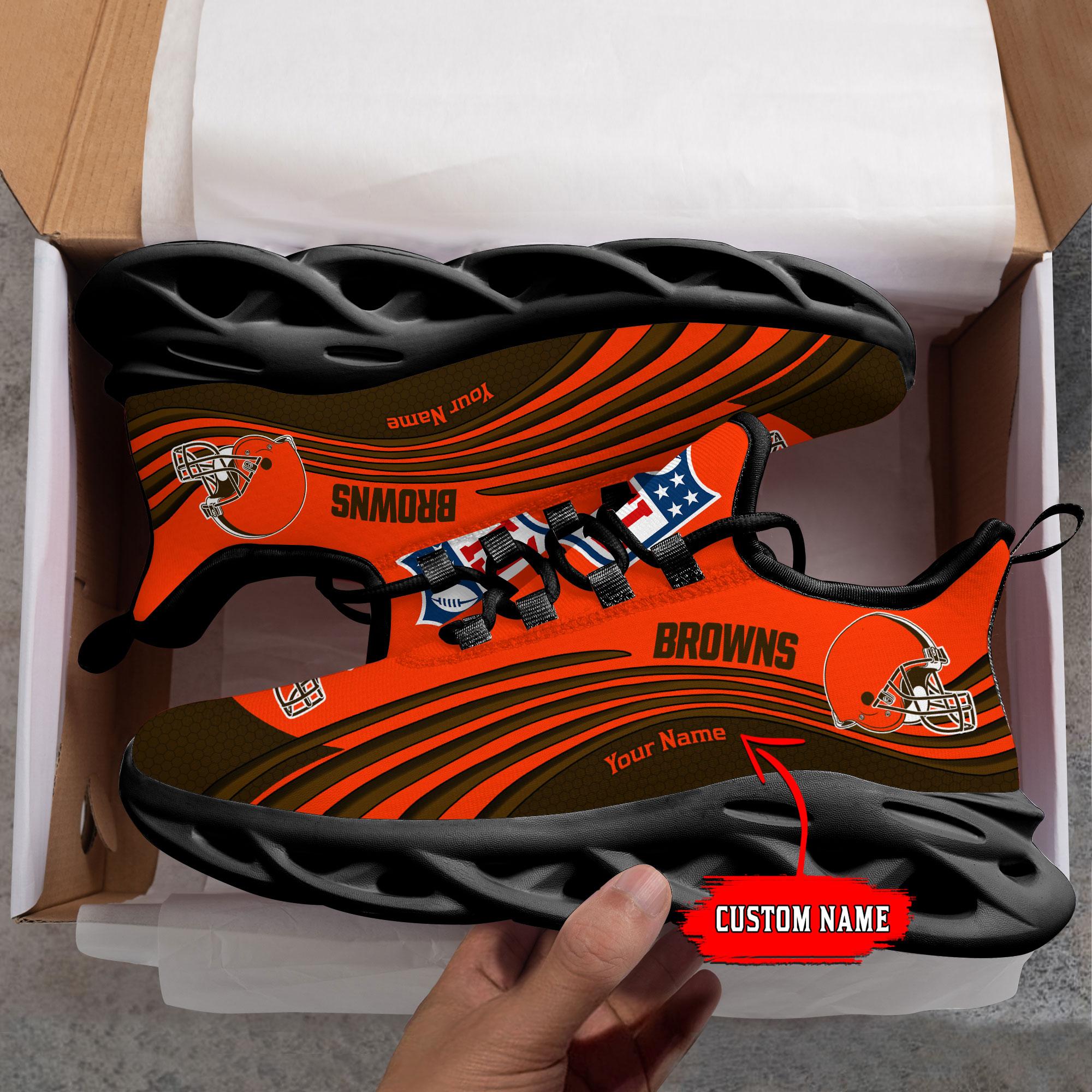Ideafootwear Cleveland Browns Max Soul Shoes Sneakers For Men And Women