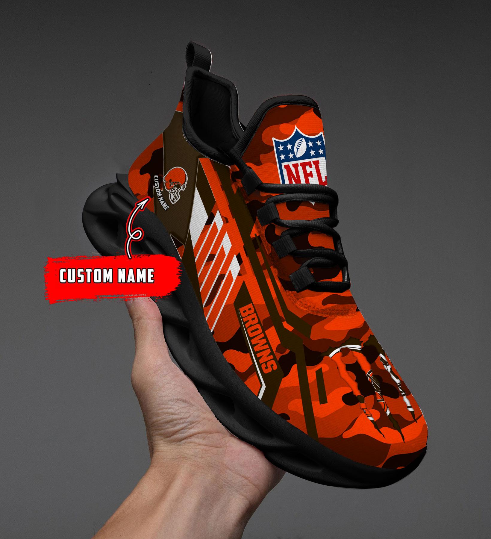 Ideafootwear Cleveland Browns Max Soul Shoes Sneakers For Men And Women