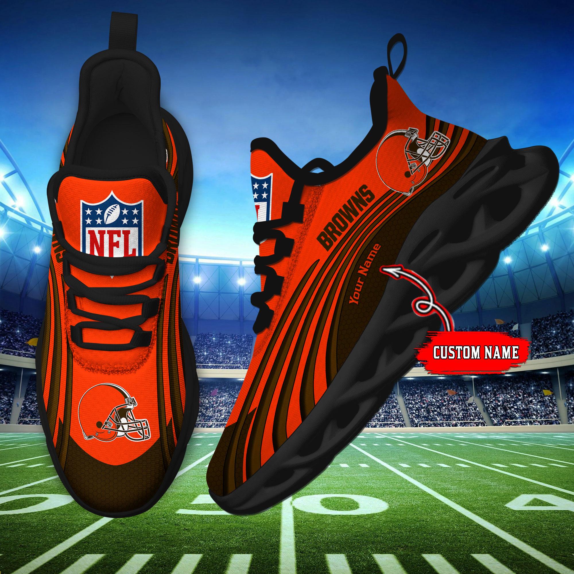 Ideafootwear Cleveland Browns Max Soul Shoes Sneakers For Men And Women