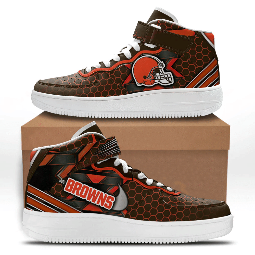 Ideafootwear Cleveland Browns NFL Air Low-Top Sneakers Shoes For Men And Women