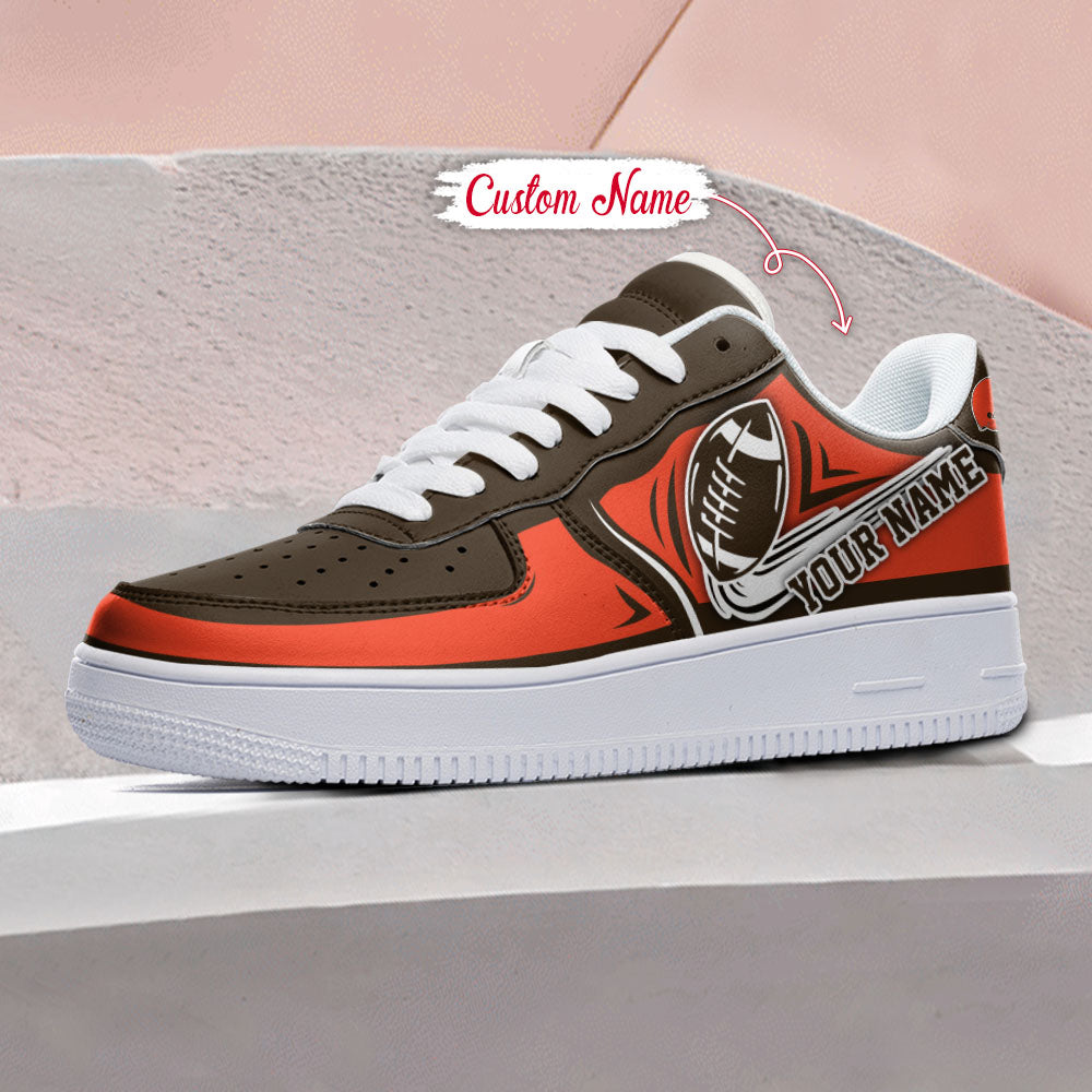 Ideafootwear Cleveland Browns NFL Air Low-Top Sneakers Shoes For Men And Women