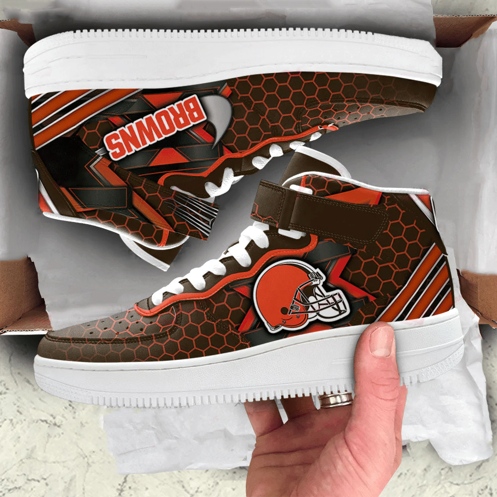 Ideafootwear Cleveland Browns NFL Air Low-Top Sneakers Shoes For Men And Women