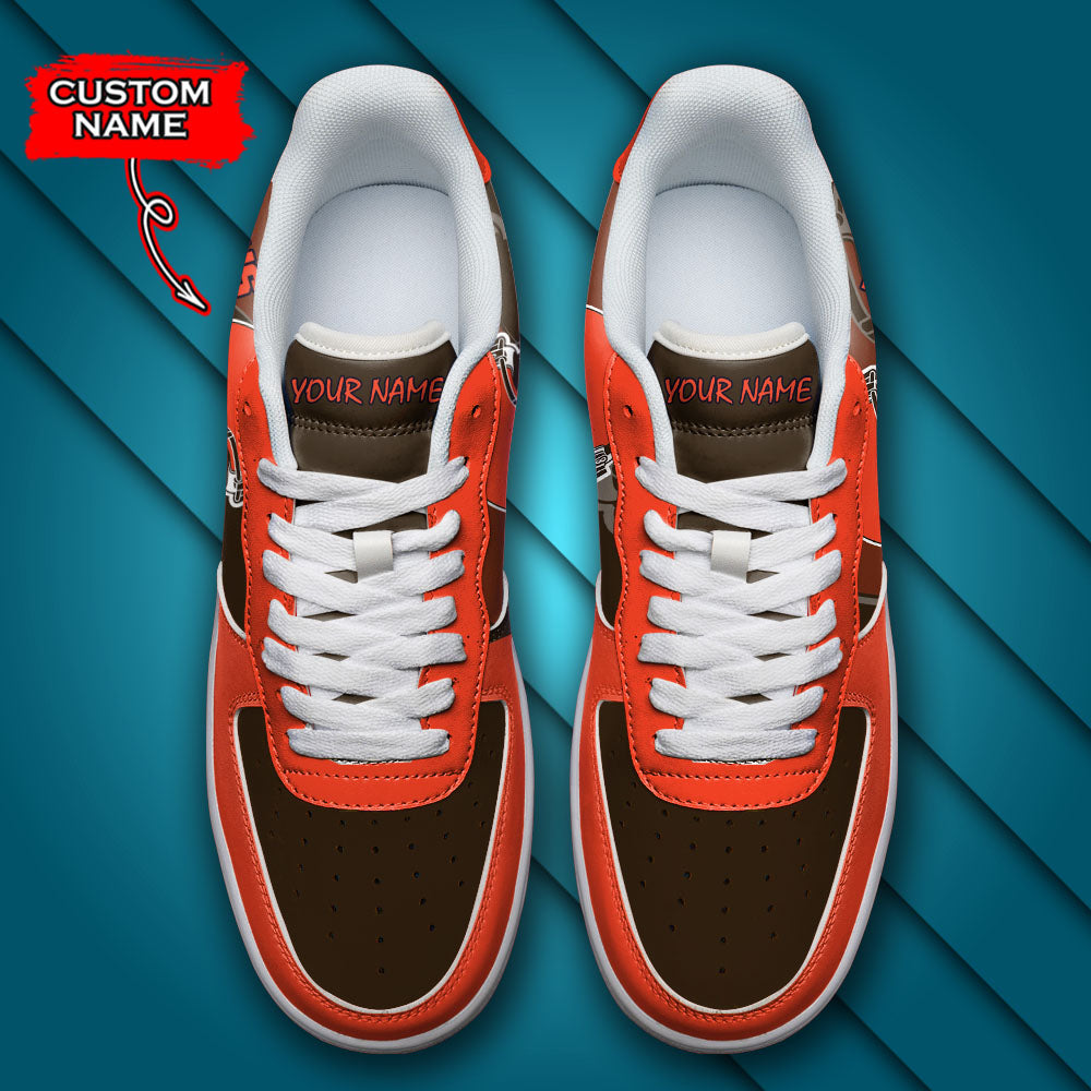 Ideafootwear Cleveland Browns NFL Air Low-Top Sneakers Shoes For Men And Women
