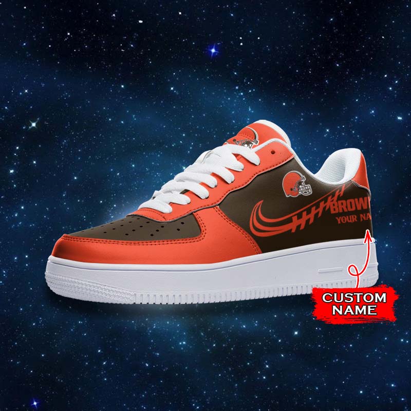 Ideafootwear Cleveland Browns NFL Air Low-Top Sneakers Shoes For Men And Women