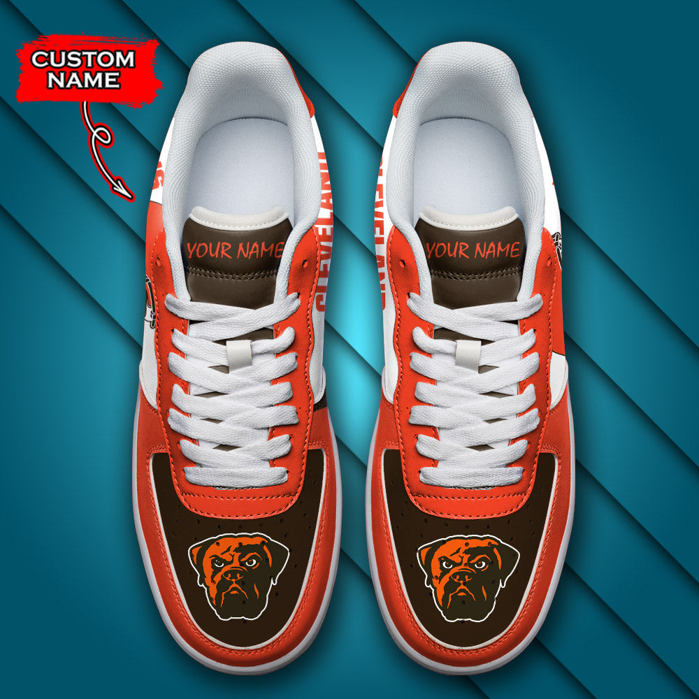 Ideafootwear Cleveland Browns NFL Air Low-Top Sneakers Shoes For Men And Women