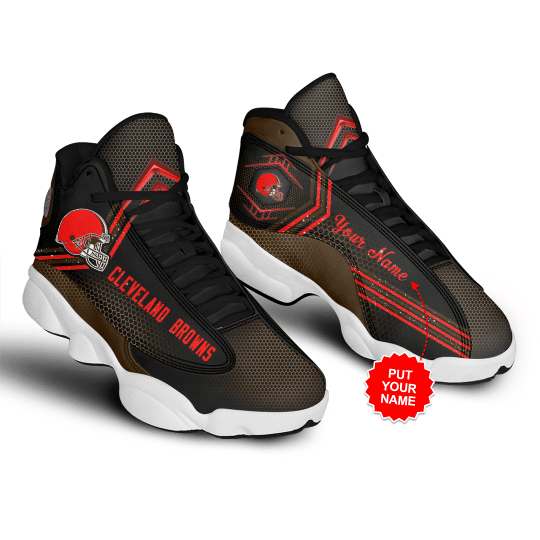 Ideafootwear Cleveland Browns NFL AJ13 Sneakers Shoes For Men And Women