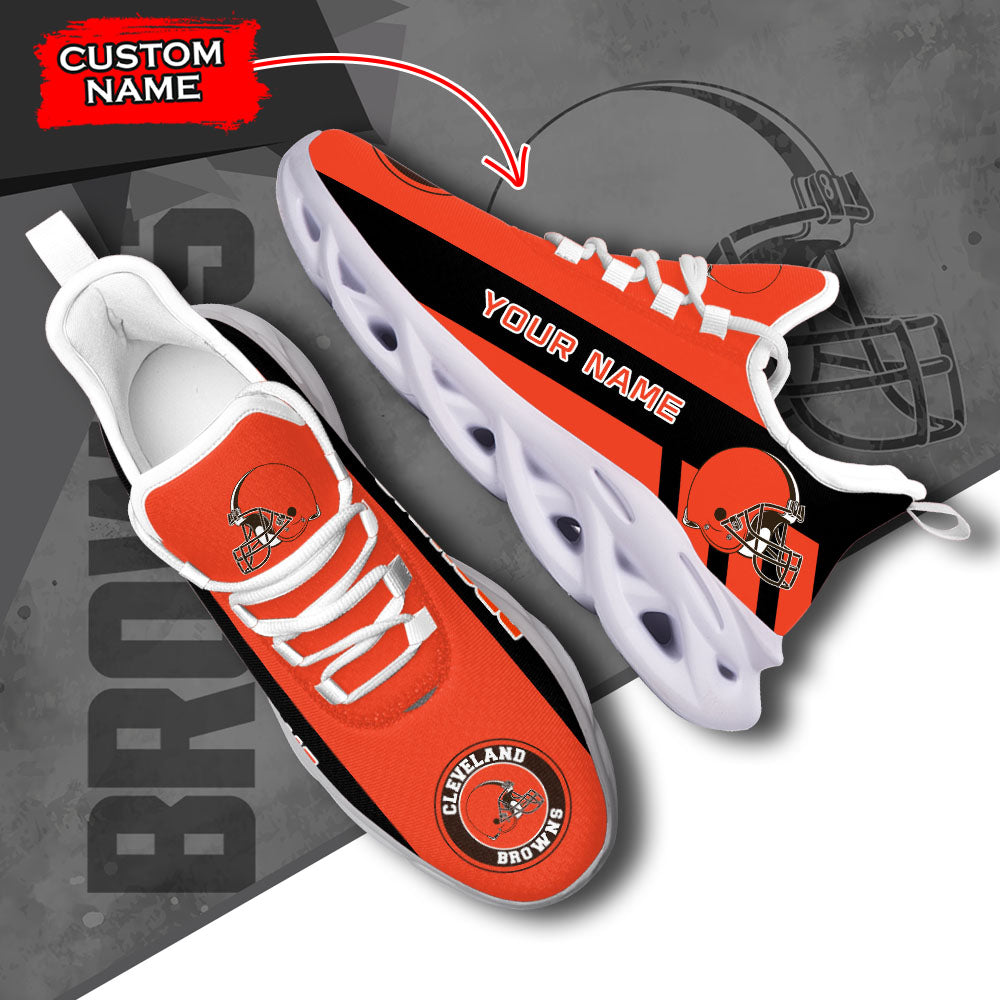 Ideafootwear Cleveland Browns NFL Max Soul Shoes Sneakers For Men And Women