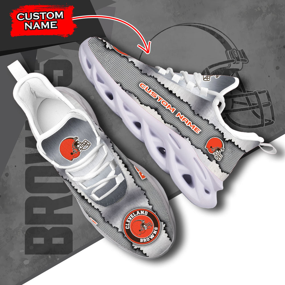 Ideafootwear Cleveland Browns NFL Max Soul Shoes Sneakers For Men And Women