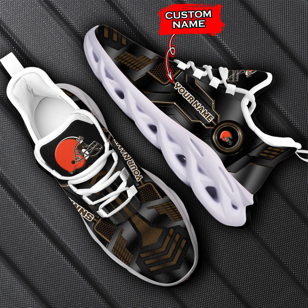 Ideafootwear Cleveland Browns NFL Max Soul Shoes Sneakers For Men And Women