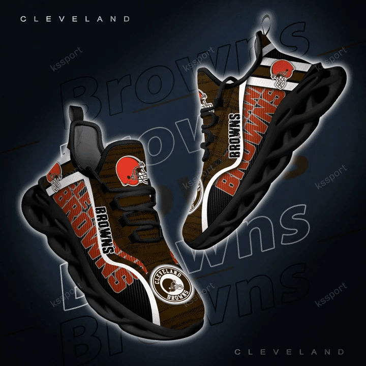 Ideafootwear Cleveland Browns NFL Max Soul Shoes Sneakers For Men And Women