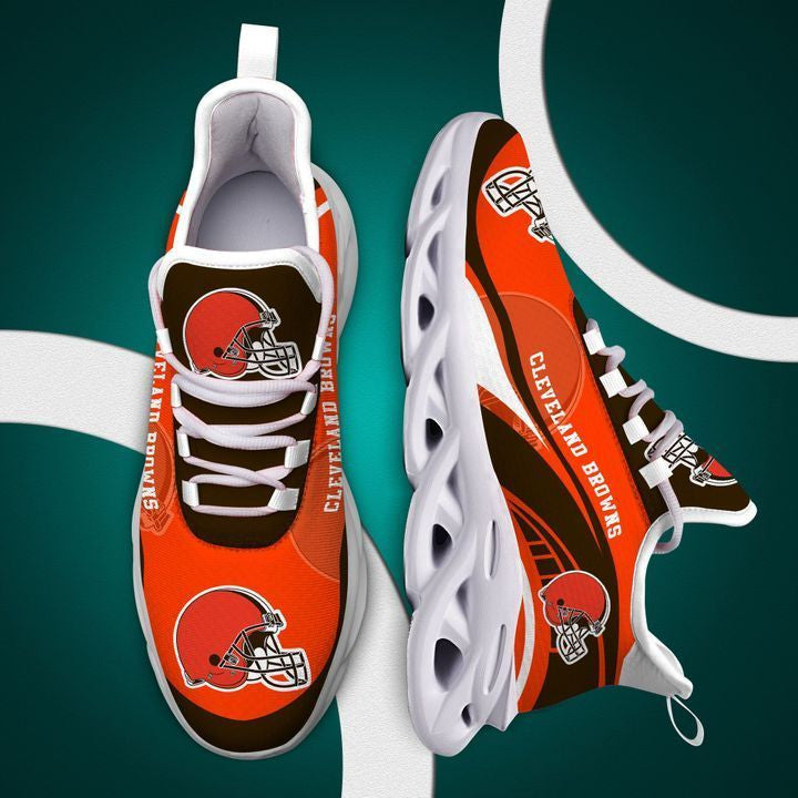 Ideafootwear Cleveland Browns NFL Max Soul Shoes Sneakers For Men And Women