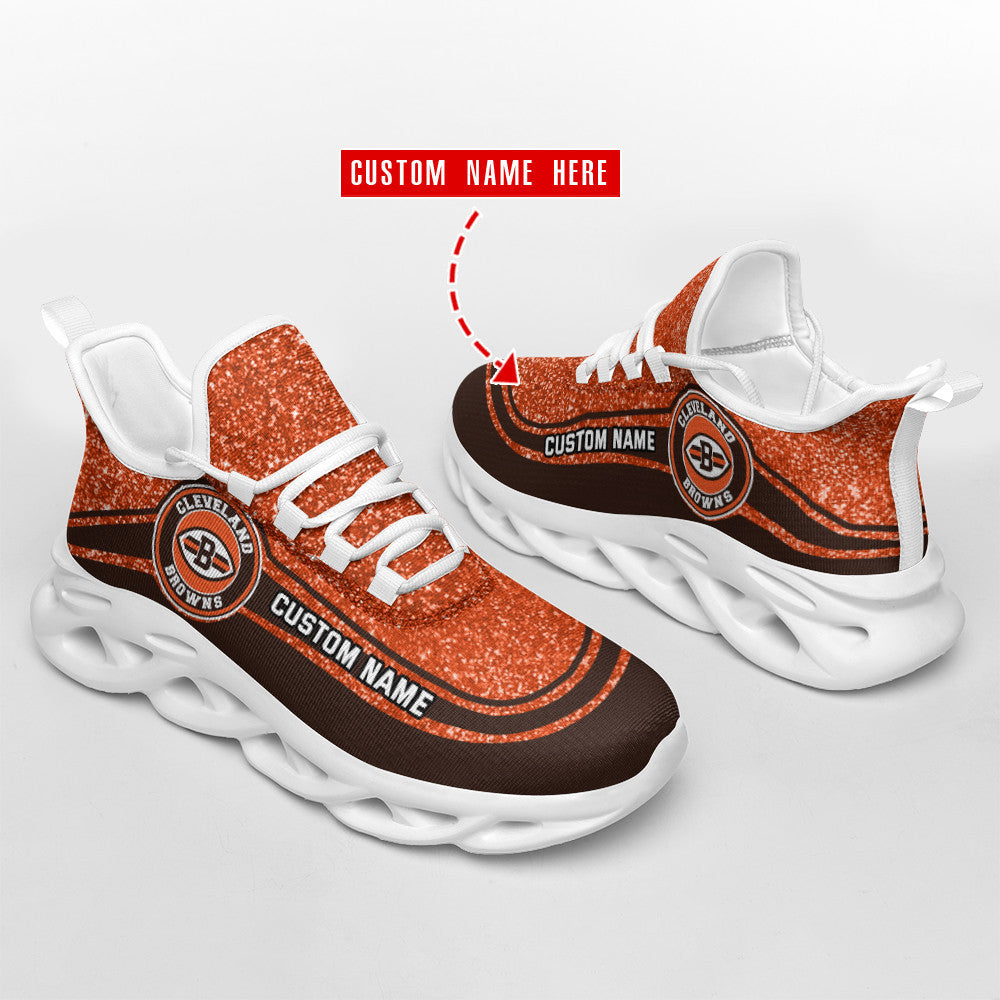 Ideafootwear Cleveland Browns NFL Max Soul Shoes Sneakers For Men And Women