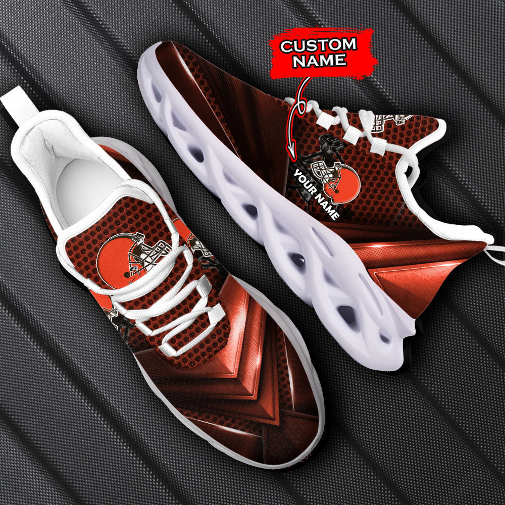 Ideafootwear Cleveland Browns NFL Max Soul Shoes Sneakers For Men And Women