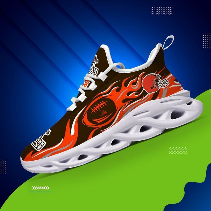 Ideafootwear Cleveland Browns NFL Max Soul Shoes Sneakers For Men And Women