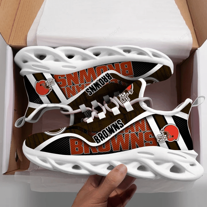 Ideafootwear Cleveland Browns NFL Max Soul Shoes Sneakers For Men And Women