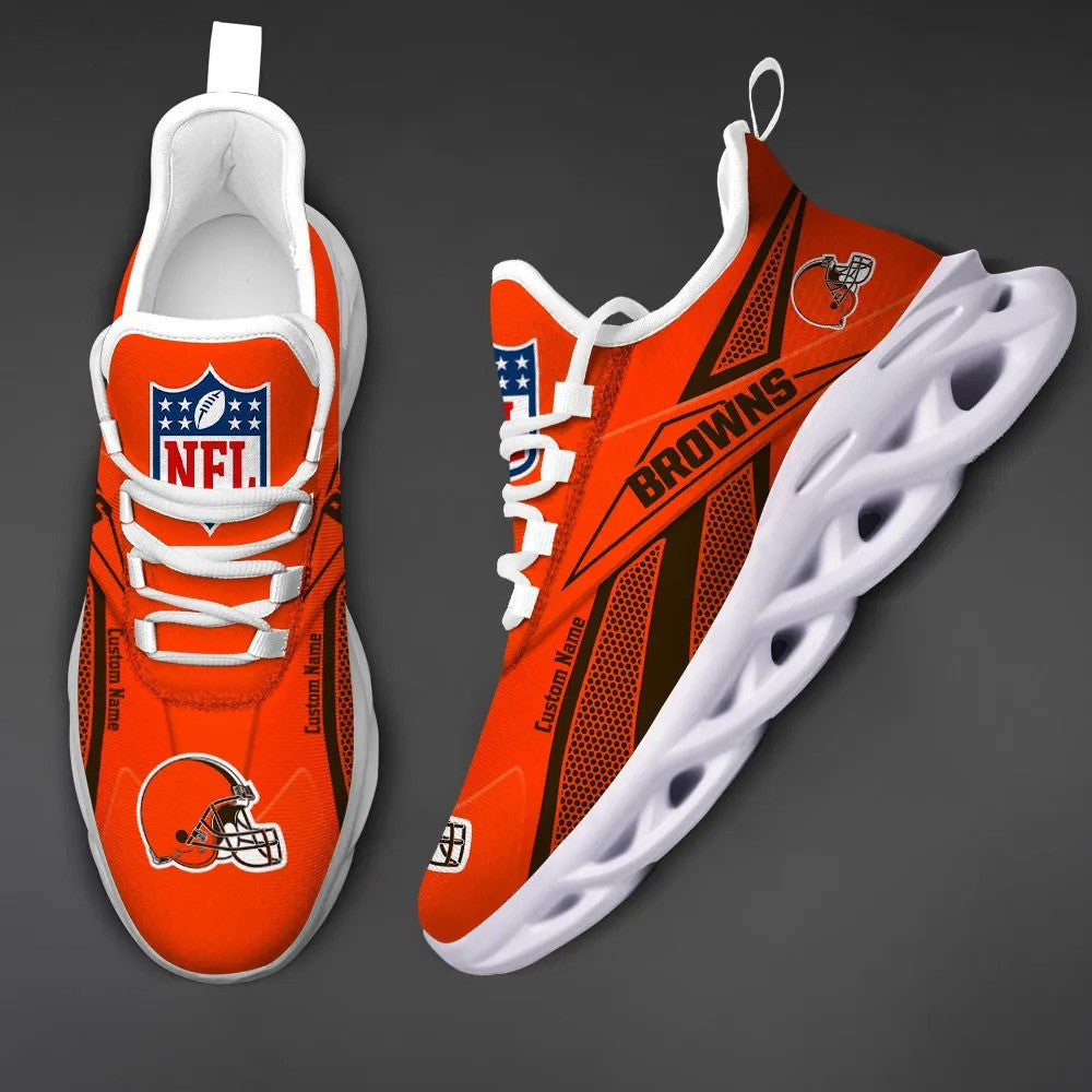 Ideafootwear Cleveland Browns NFL Max Soul Shoes Sneakers For Men And Women