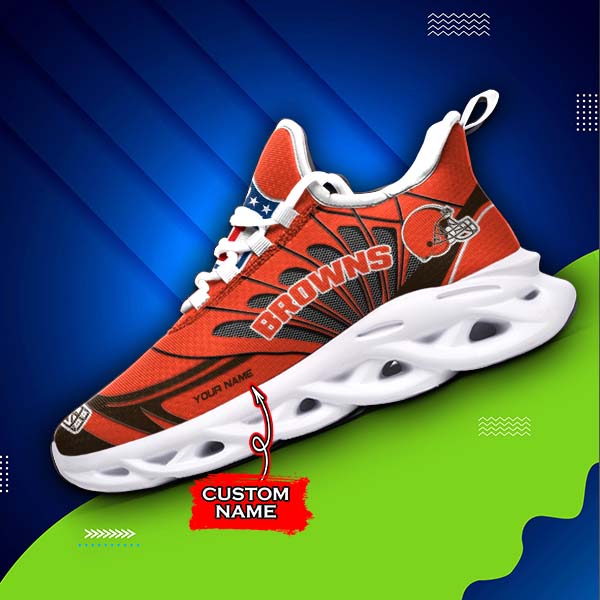 Ideafootwear Cleveland Browns NFL Max Soul Shoes Sneakers For Men And Women