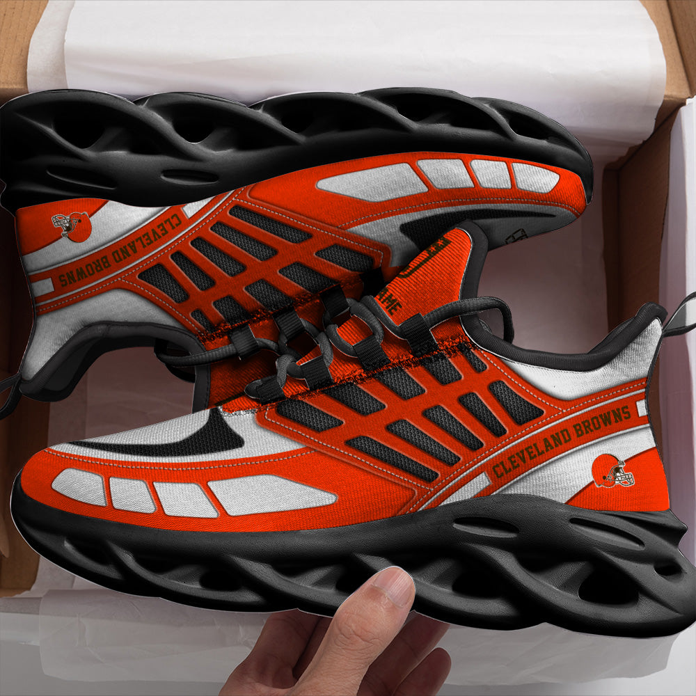 Ideafootwear Cleveland Browns NFL Max Soul Shoes Sneakers For Men And Women