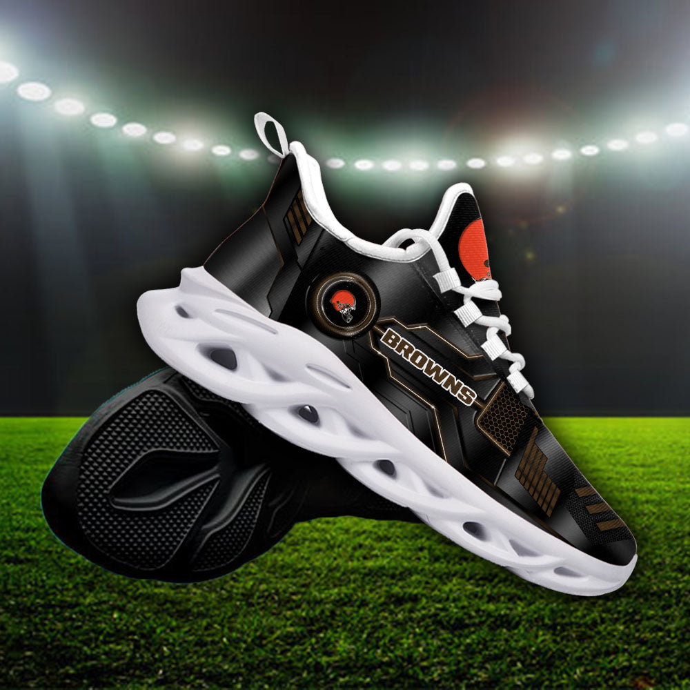 Ideafootwear Cleveland Browns NFL Max Soul Shoes Sneakers For Men And Women
