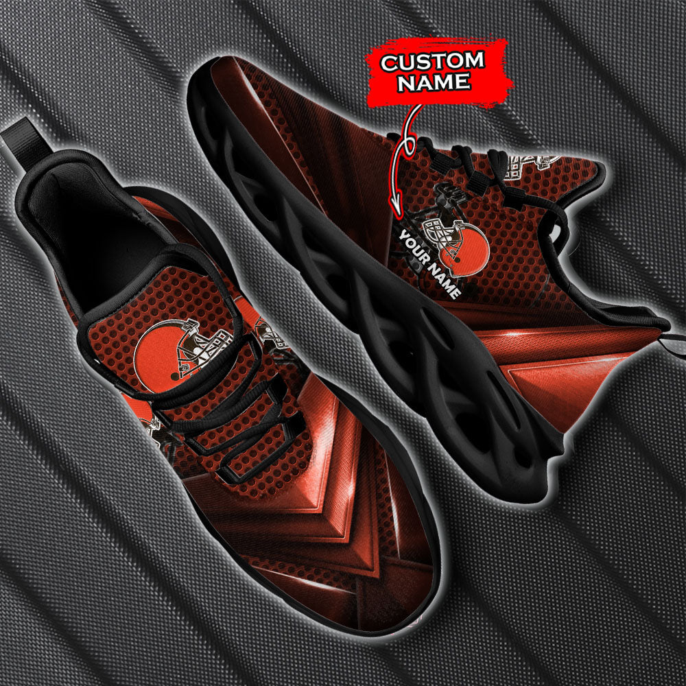 Ideafootwear Cleveland Browns NFL Max Soul Shoes Sneakers For Men And Women