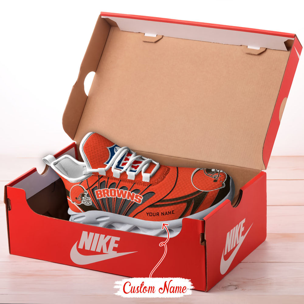 Ideafootwear Cleveland Browns NFL Max Soul Shoes Sneakers For Men And Women