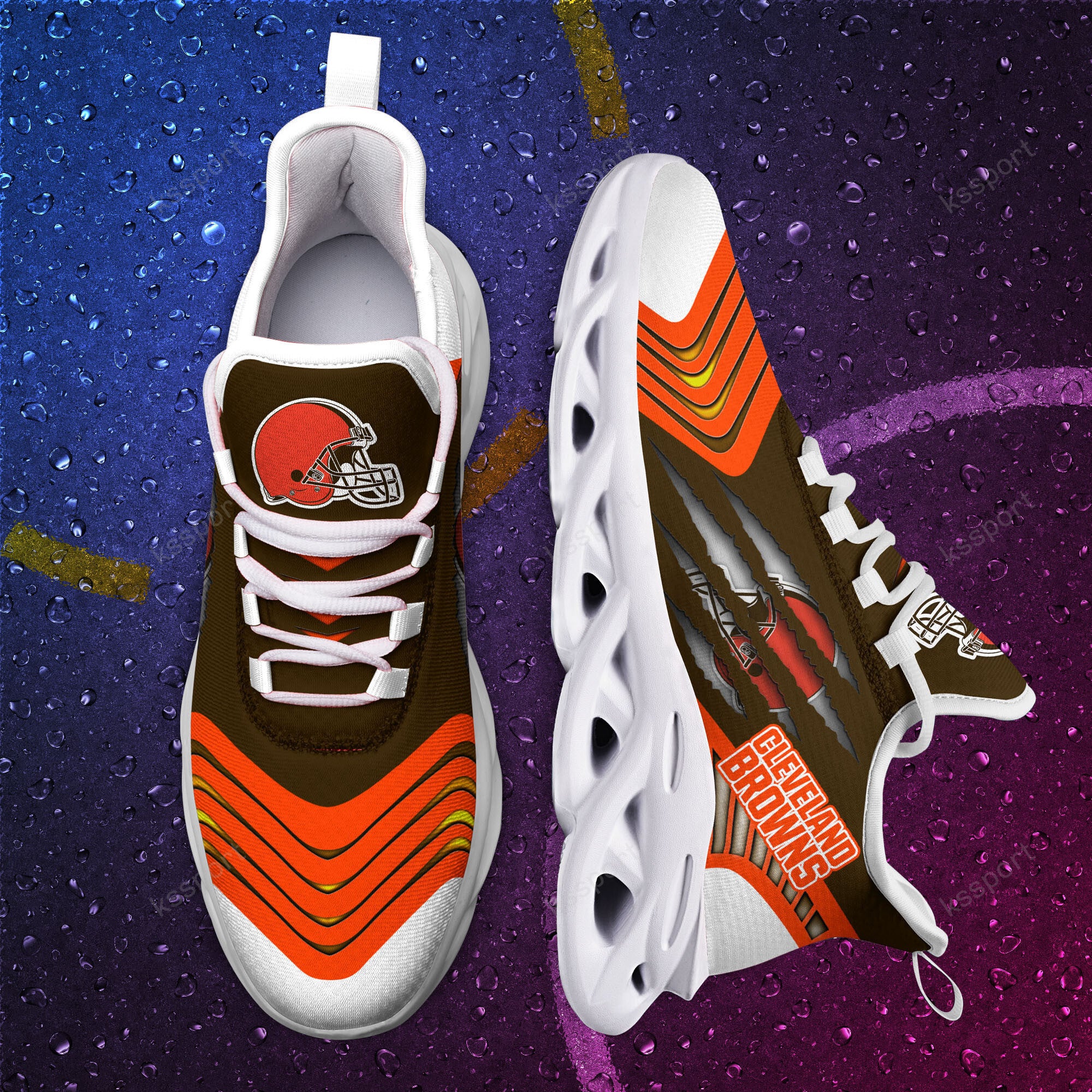 Ideafootwear Cleveland Browns NFL Max Soul Shoes Sneakers For Men And Women