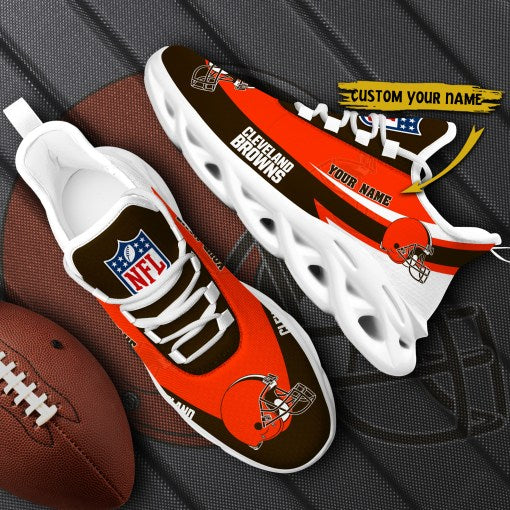 Ideafootwear Cleveland Browns NFL Max Soul Shoes Sneakers For Men And Women