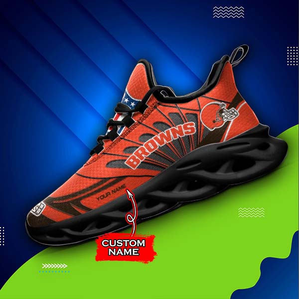 Ideafootwear Cleveland Browns NFL Max Soul Shoes Sneakers For Men And Women